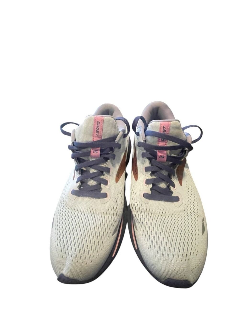 Brooks Womens Gray Purple Ghost 15 Neutral Running Shoes Sneakers Size 9
